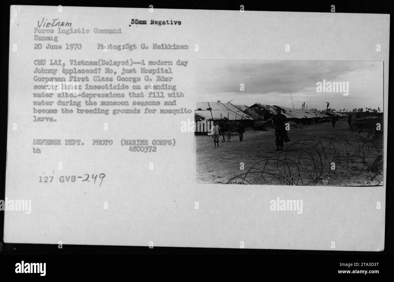 "U.S. Marine Corps Hospital Corpasan First Class George G. Eder sowing