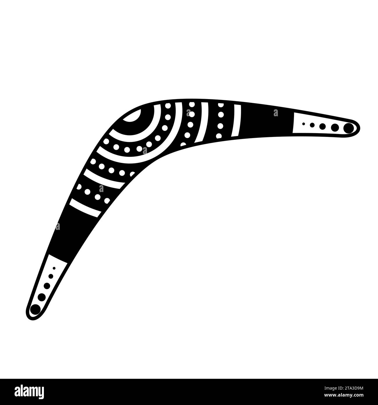 Traditional wooden boomerang icon isolated on white background