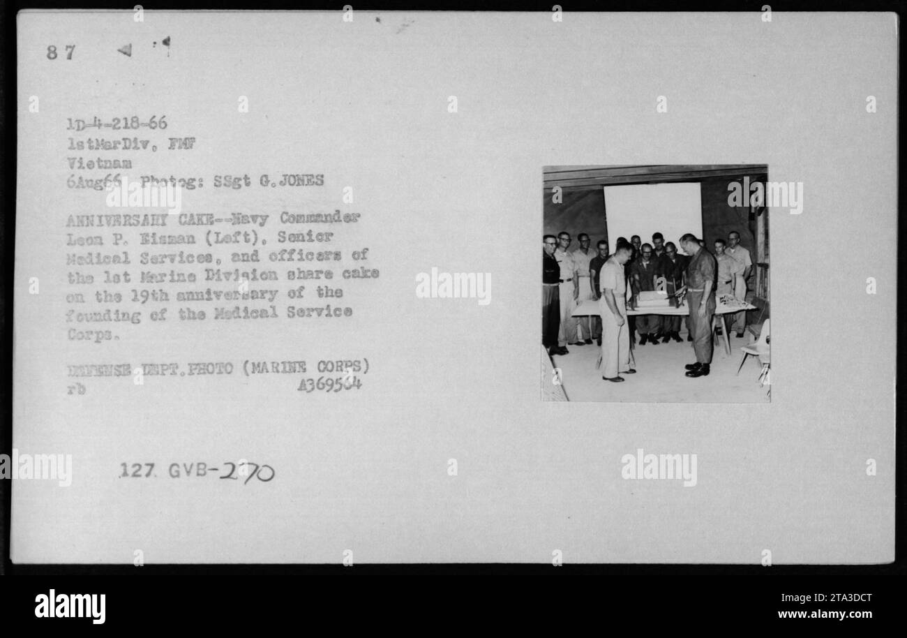 Officers and officials, including President Lyndon Johnson and Colonel