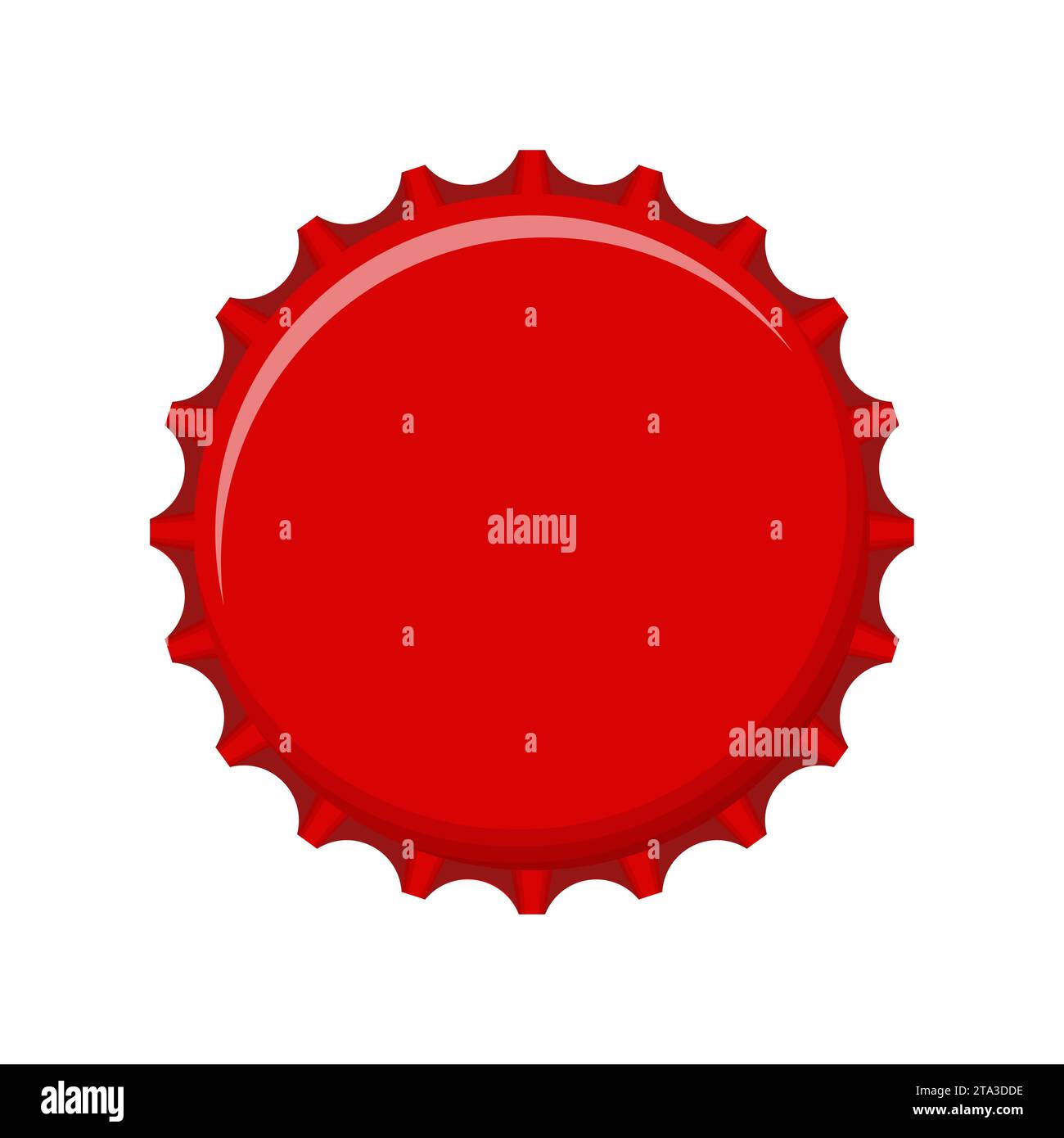 Bottle cap isolated on white background. Label in the form of bottle