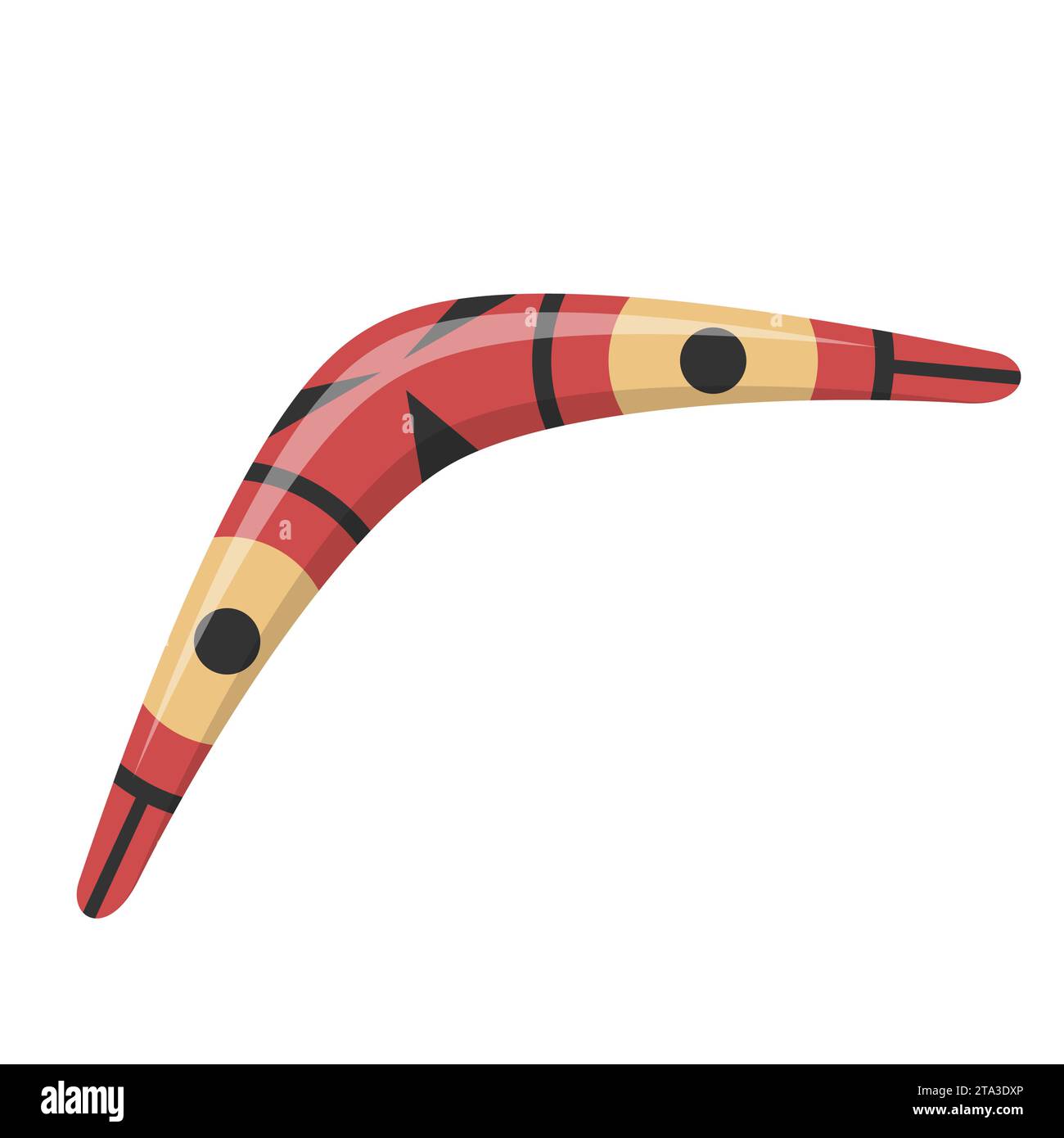 Traditional wooden boomerang icon isolated on white background. Australian native hunting and