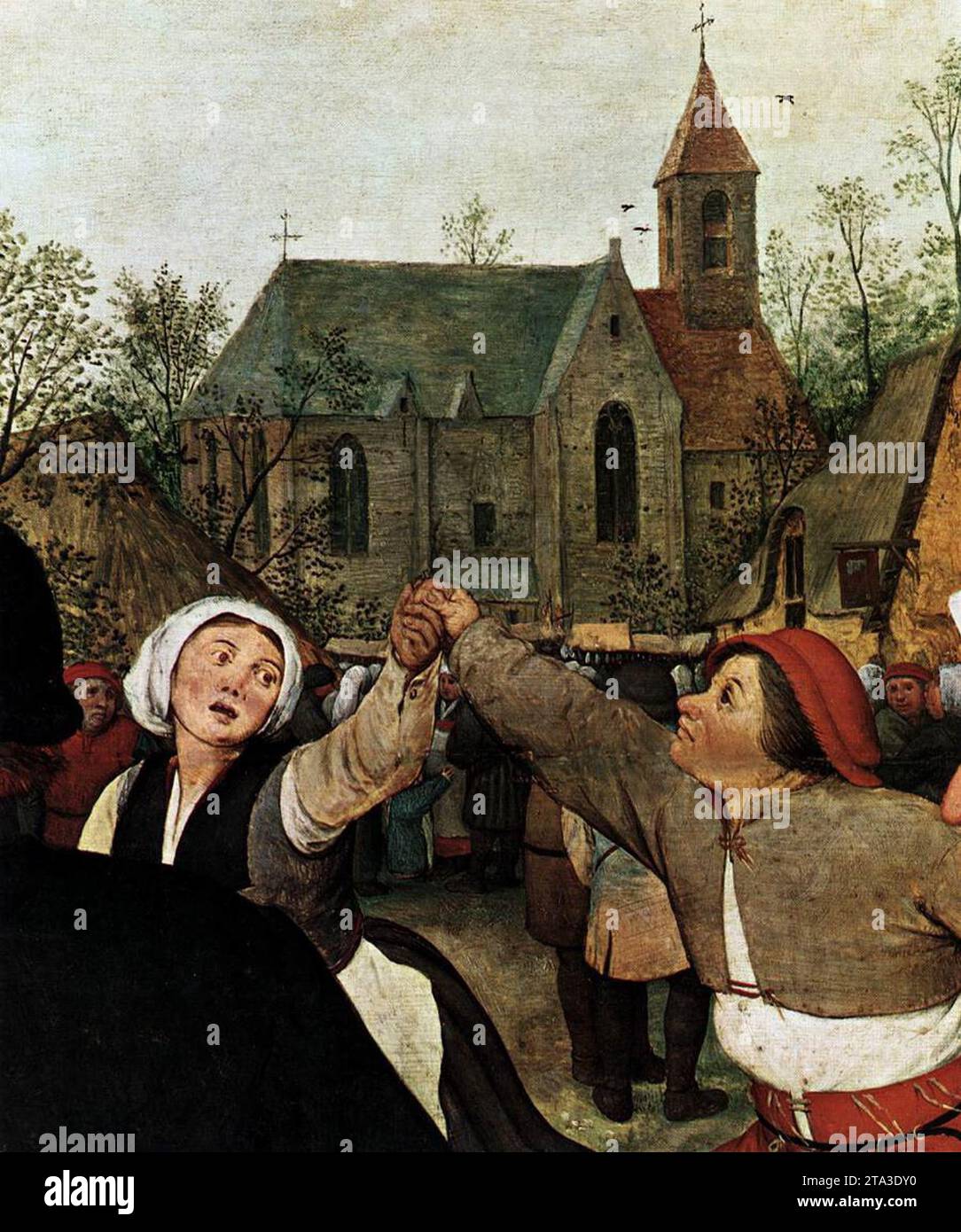 The Peasant Dance (detail) c. 1567 by Pieter The Elder Bruegel Stock Photo