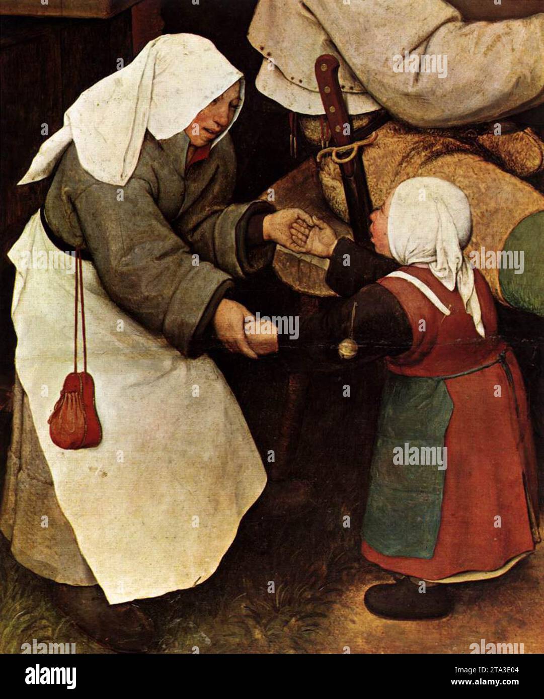 The Peasant Dance (detail) c. 1567 by Pieter The Elder Bruegel Stock Photo
