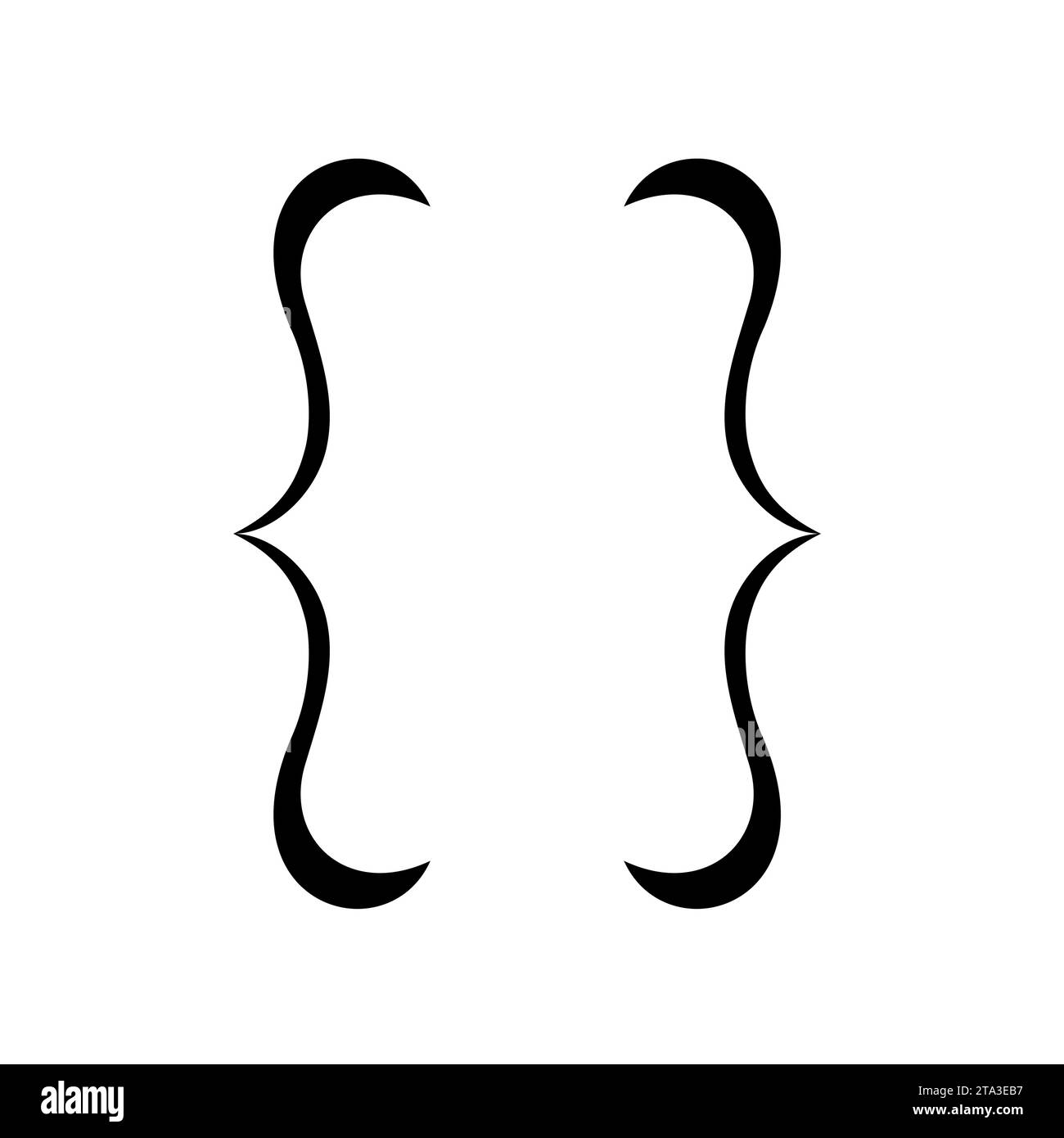 Vetor de Curly braces, double symmetric brackets. Vector