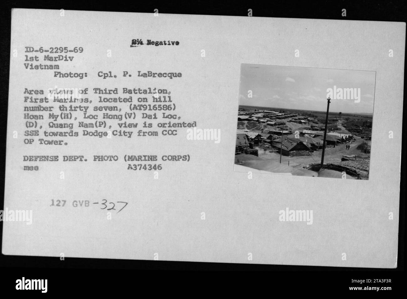 This photograph shows structures in Vietnam during the Vietnam War. It