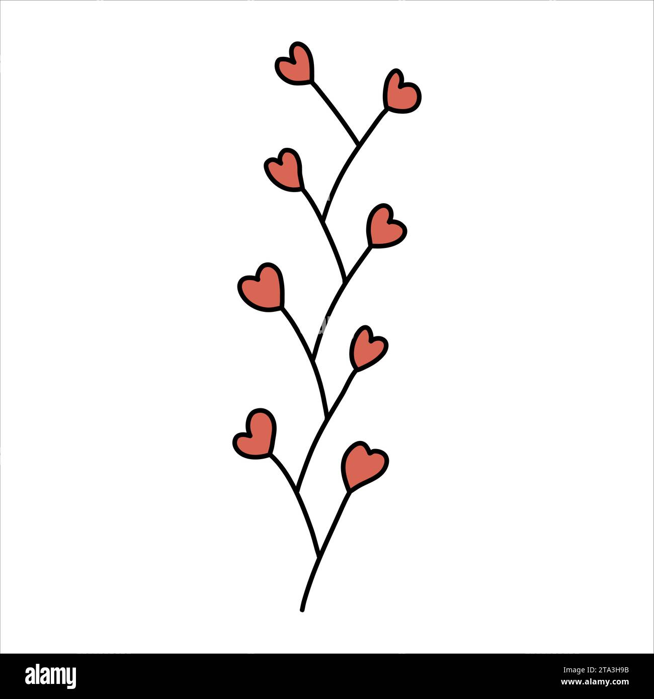 Flower heart, vector doodle illustration Stock Vector Image & Art - Alamy