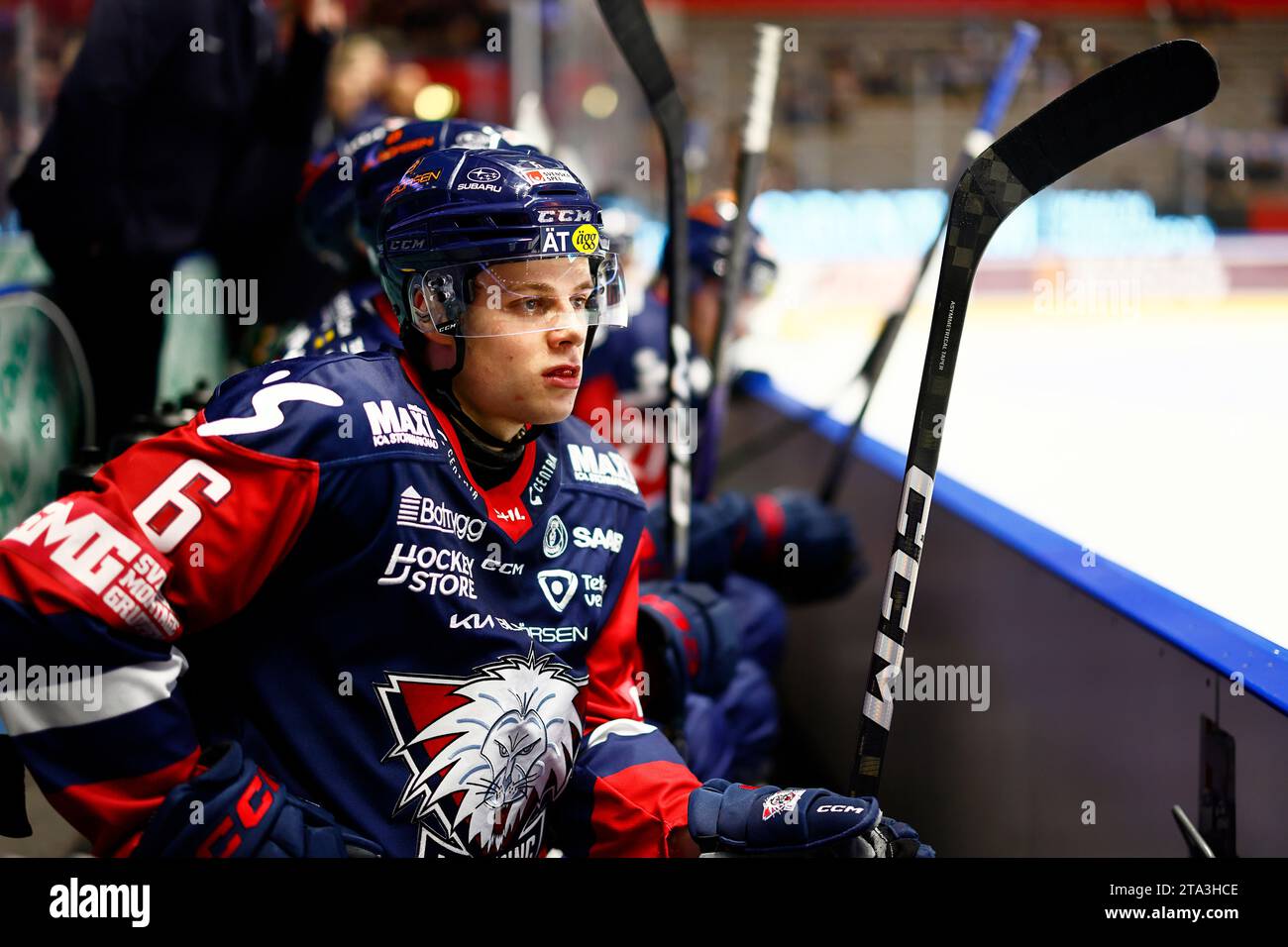 231128 Linköpings Mattias Hävelid under ishockeymatchen i SHL