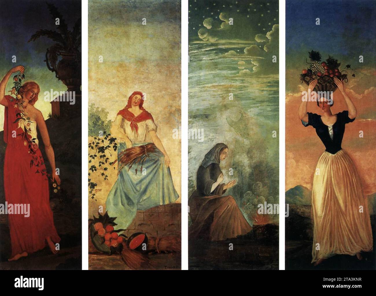 Spring, Summer, Winter, Autumn 1860-62 by Paul Cezanne Stock Photo - Alamy
