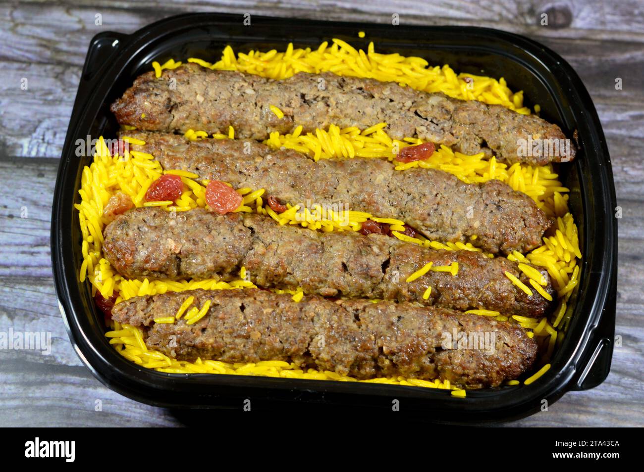 Arabic cuisine traditional food beef Kofta, kebab and tarb kofta shish