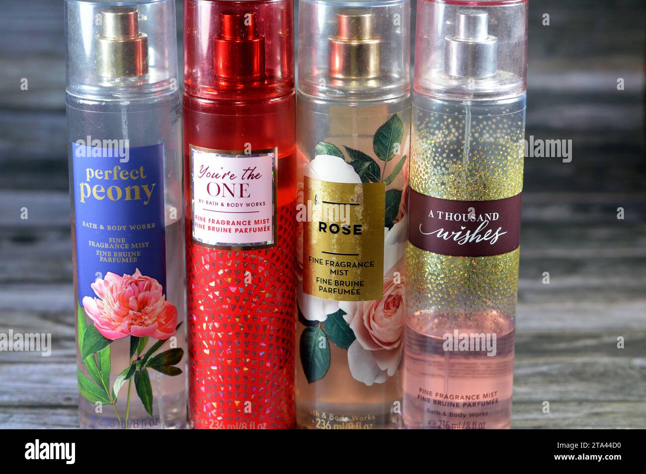 Cairo, Egypt, November 9 2023 Various perfumes, Bath and Body works