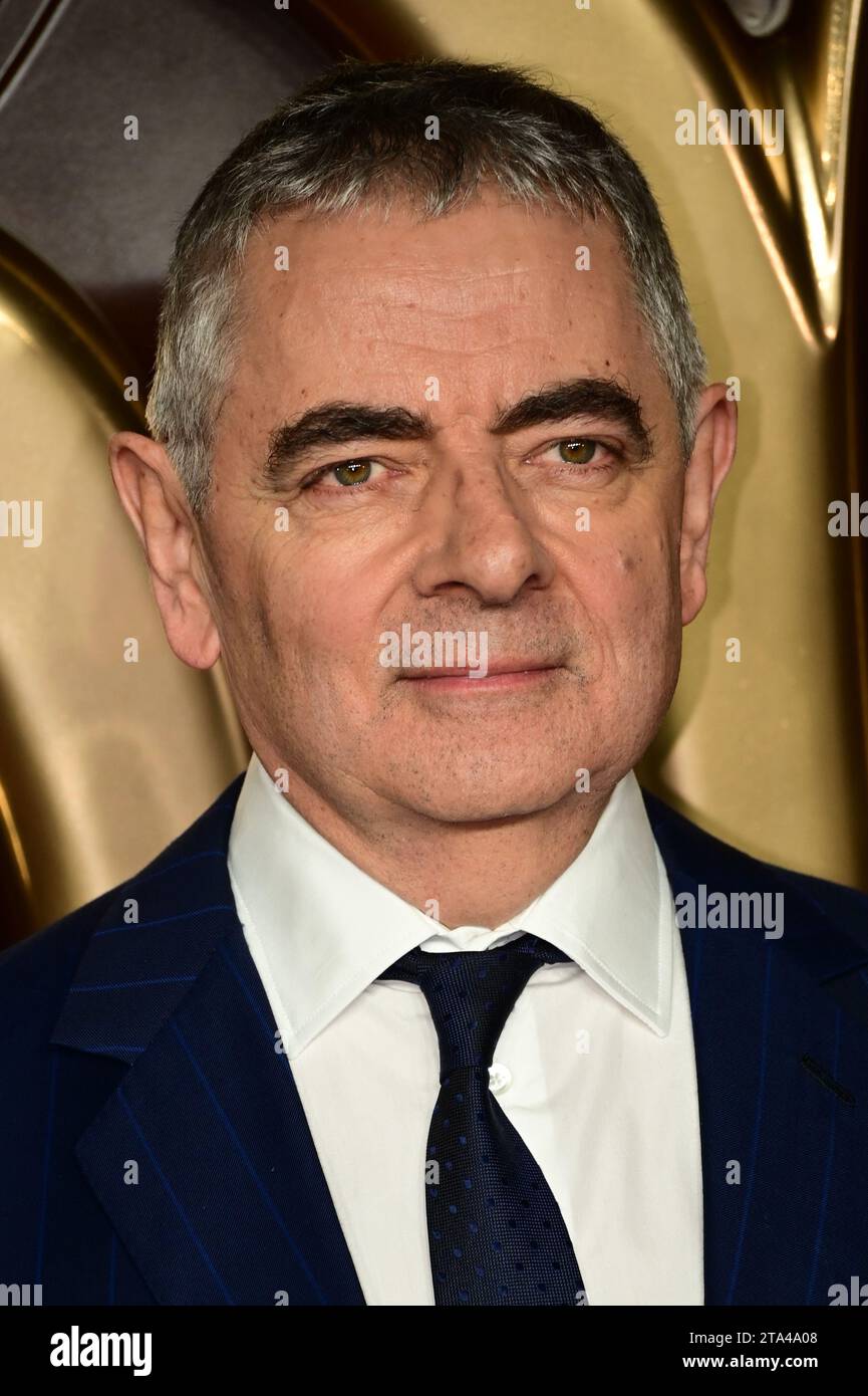 London, UK. 28th Nov, 2023. Rowan Atkinson attends the Warner Bros ...