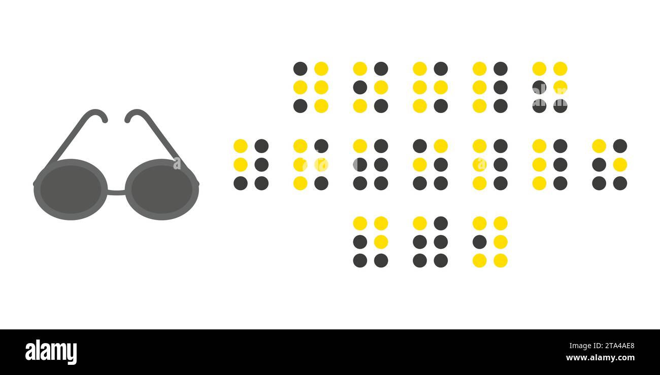 World Braille Day January 4th template. Means of communication for blind and visually impaired