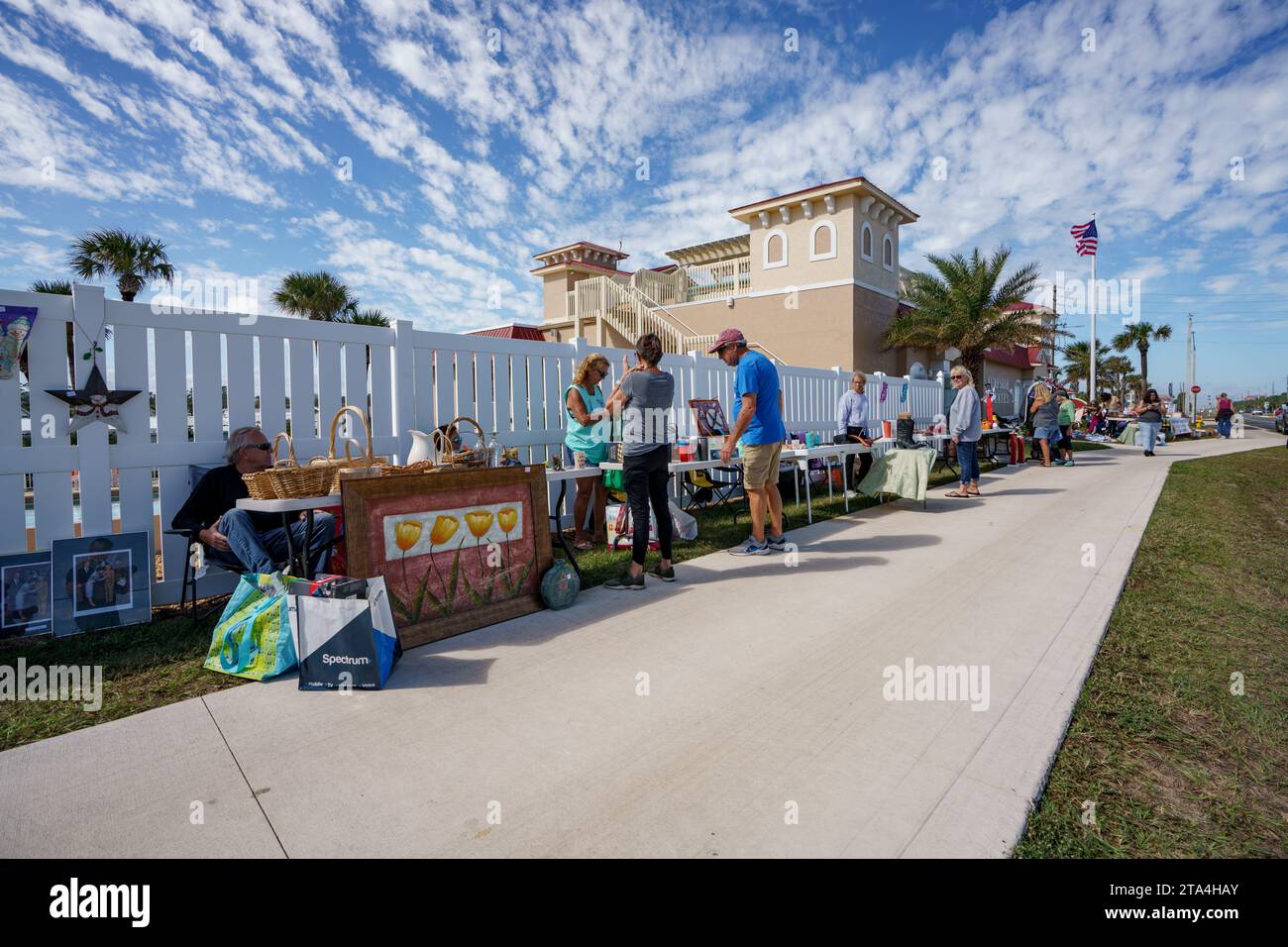 Beverly Beach, FL, USA - November 18, 2023: Beverly Beach garage sale