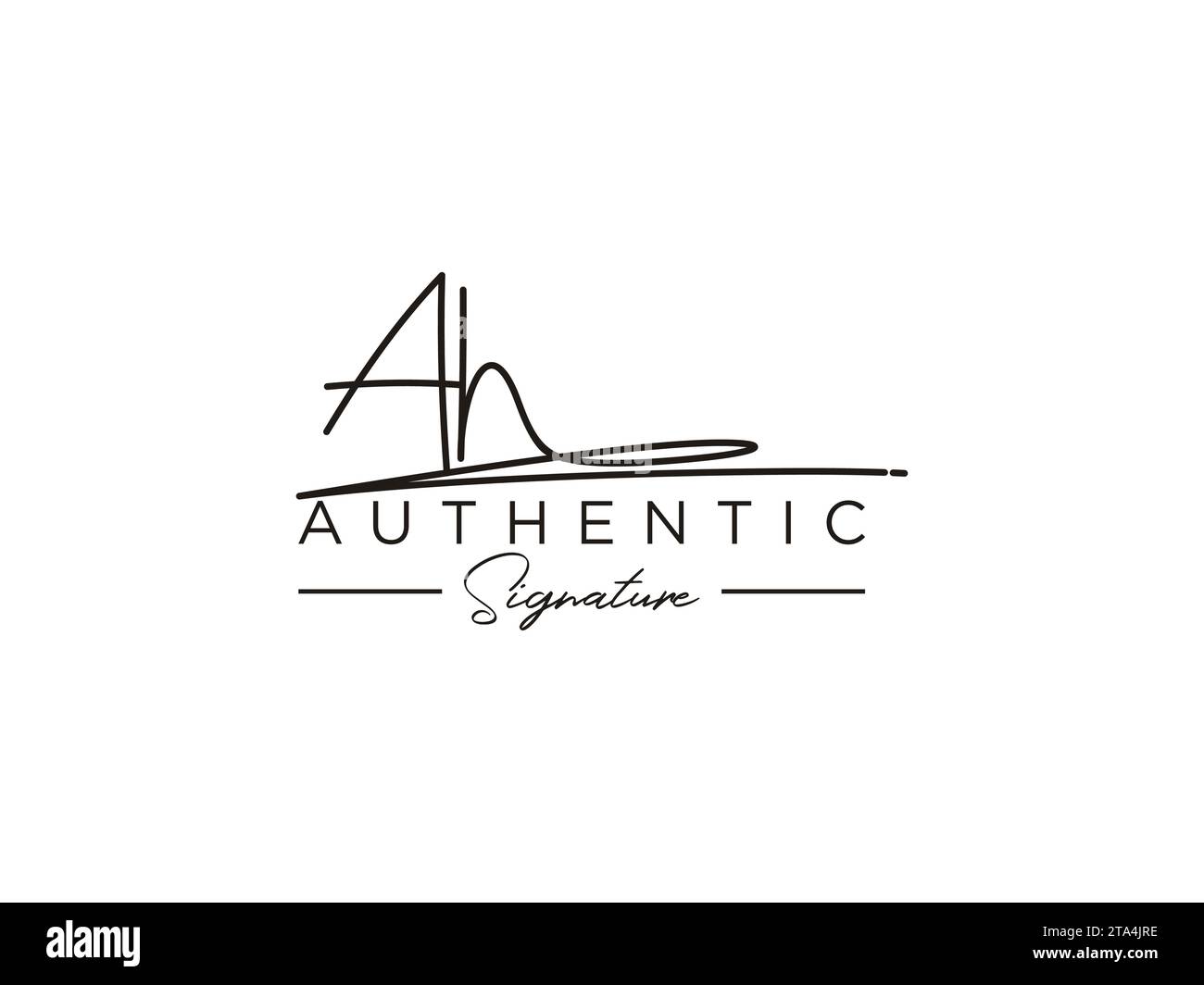 AH Signature Logo Template Vector Stock Vector Image & Art - Alamy