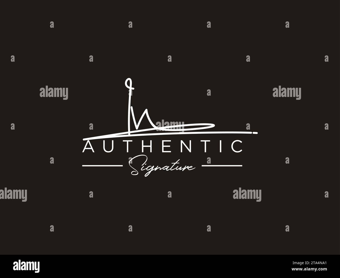 IV Signature Logo Template Vector. Stock Vector