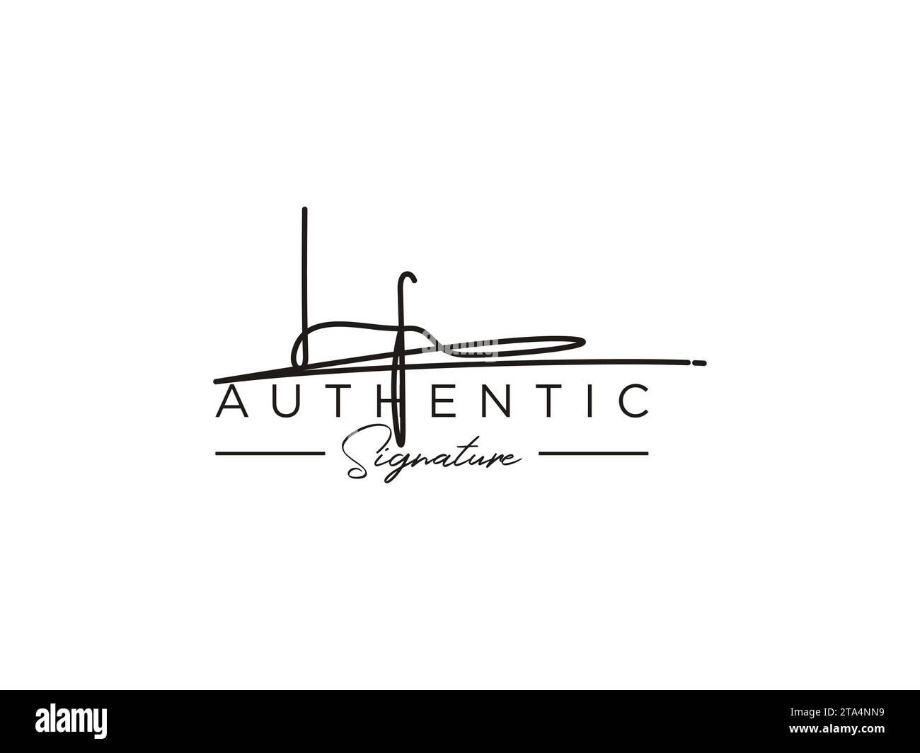LF Signature Logo Template Vector Stock Vector Image & Art - Alamy