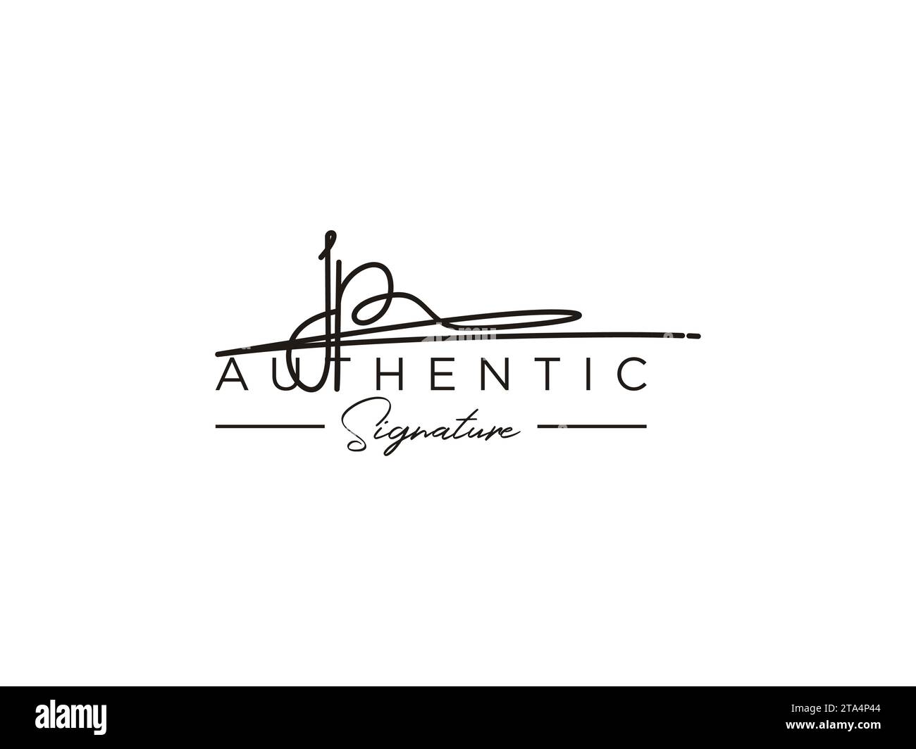 JP Signature Logo Template Vector. Stock Vector