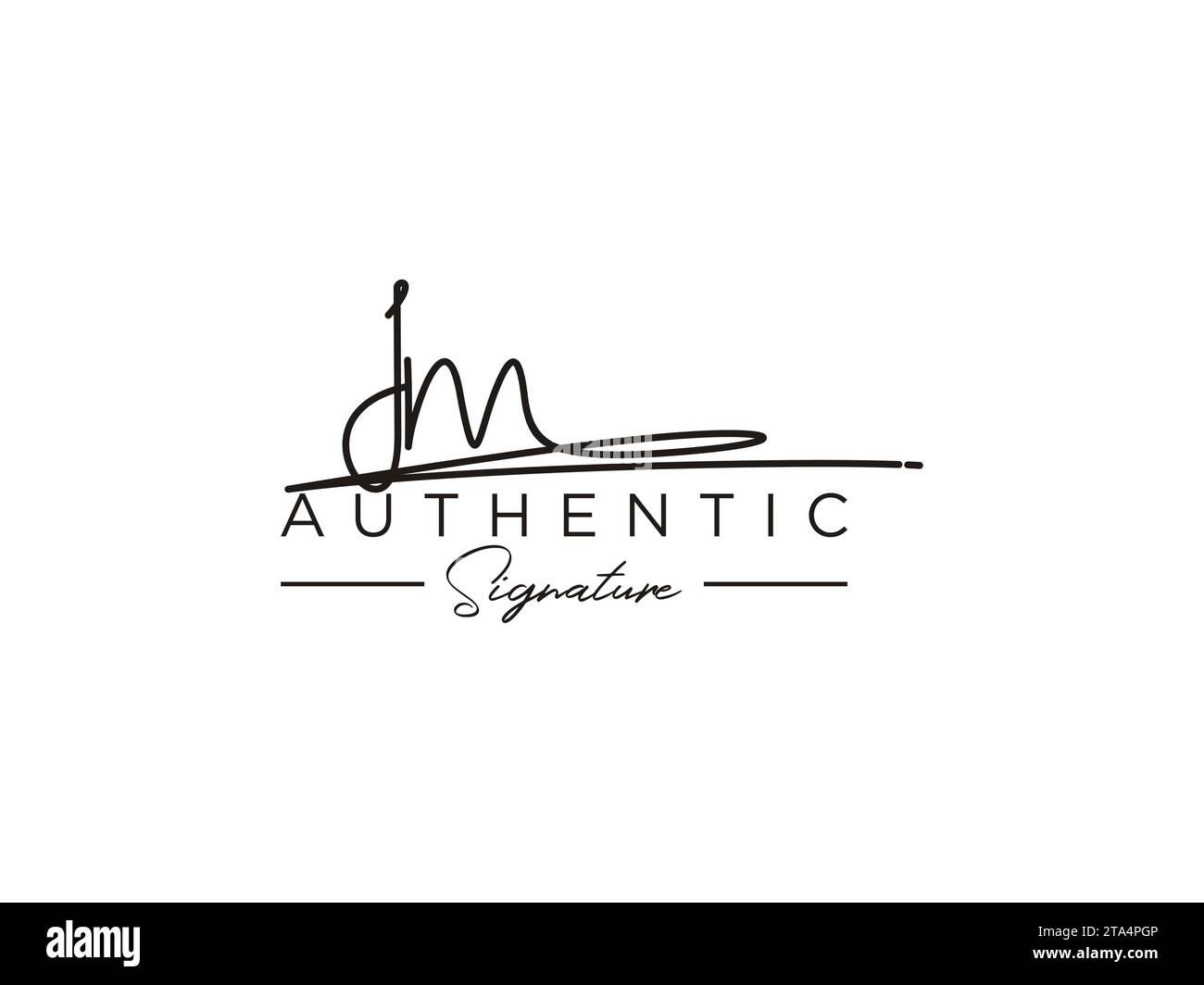 JM Signature Logo Template Vector Stock Vector Image & Art - Alamy
