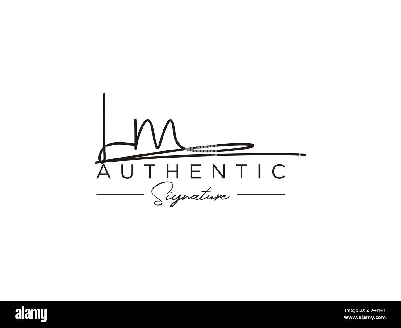 LM Signature Logo Template Vector. Stock Vector
