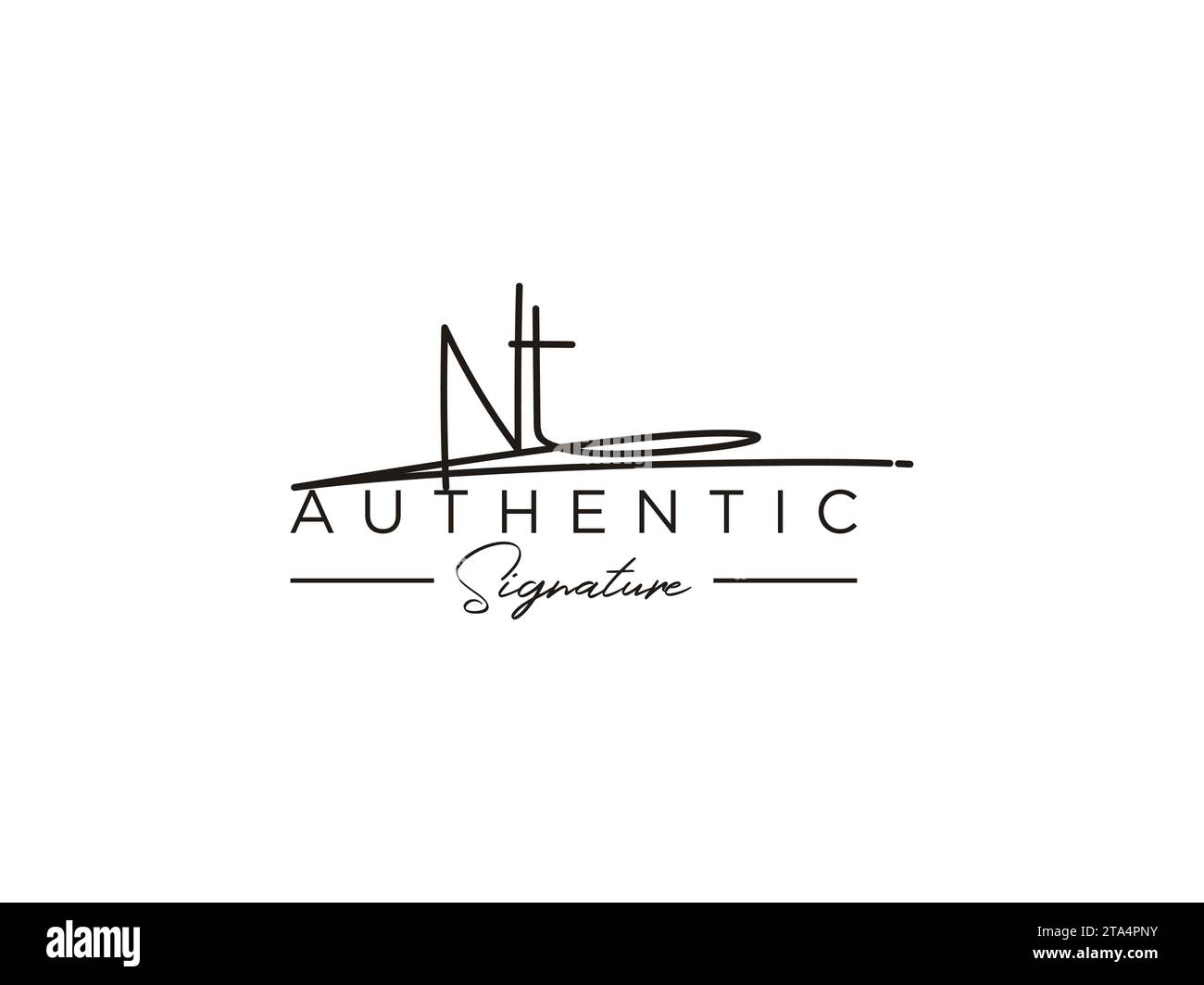 NT Signature Logo Template Vector Stock Vector Image & Art - Alamy