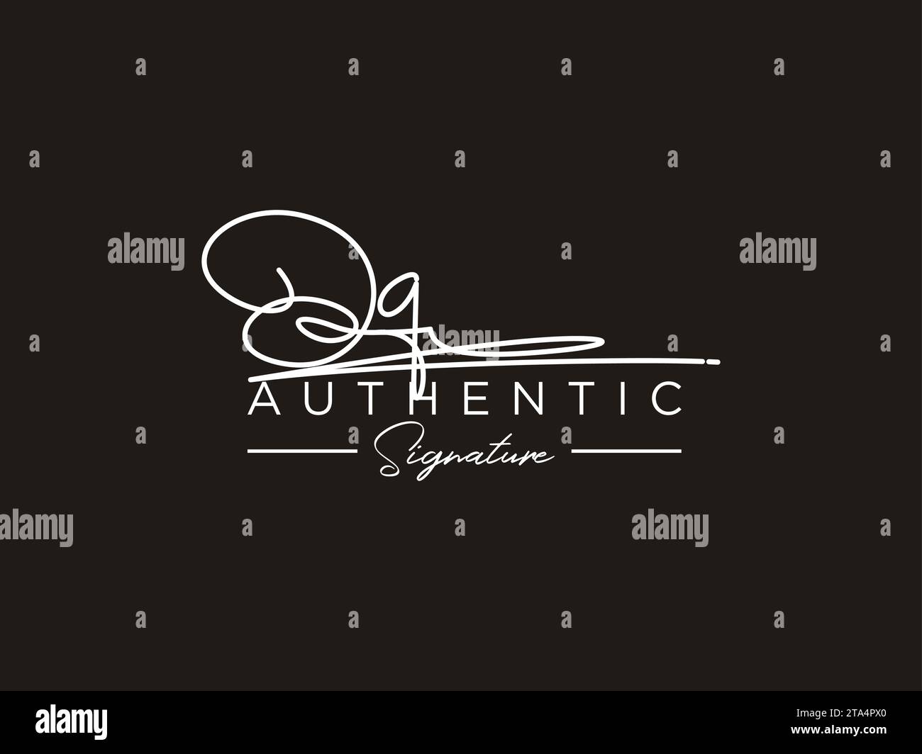 OQ Signature Logo Template Vector. Stock Vector