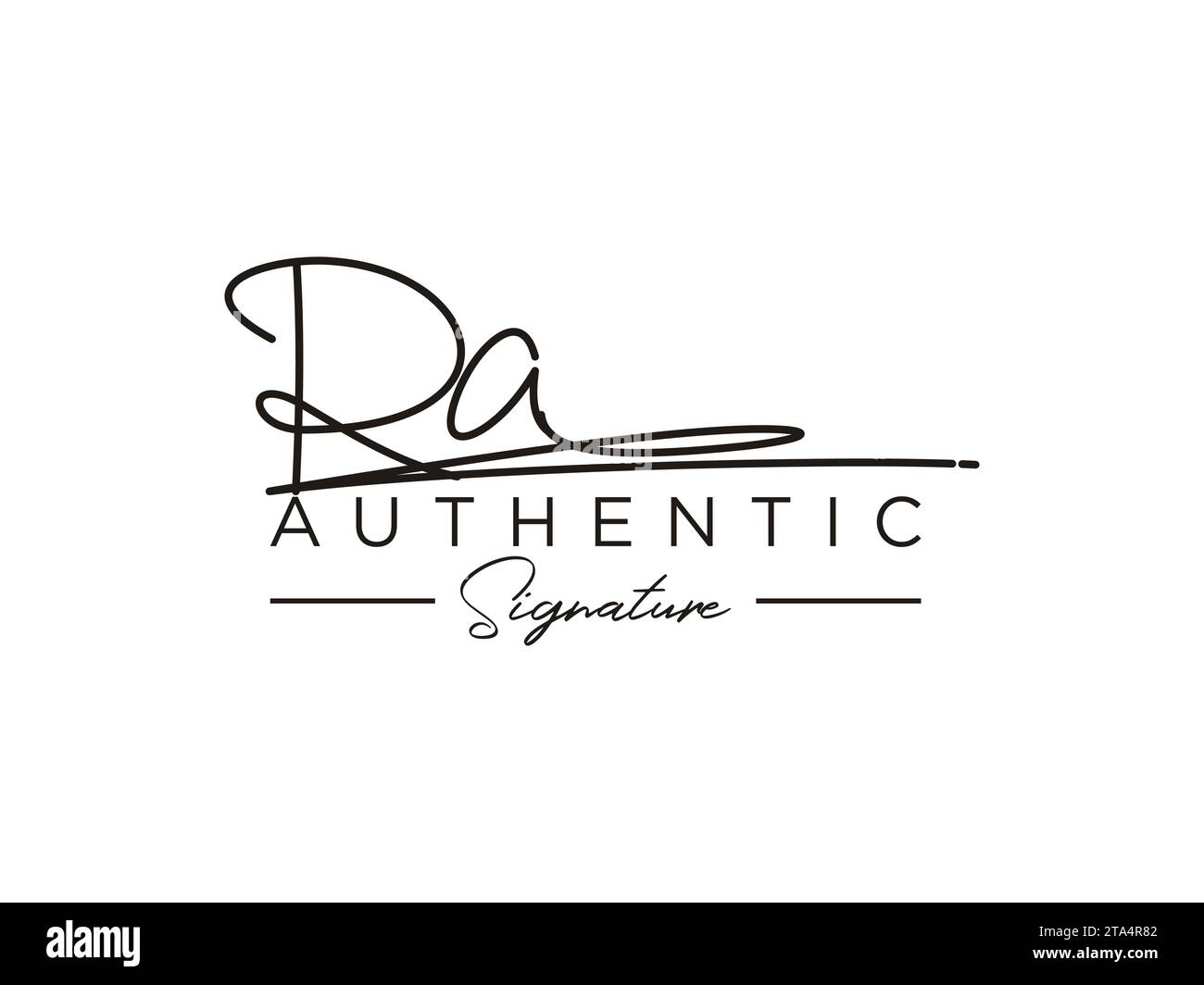 RA Signature Logo Template Vector. Stock Vector