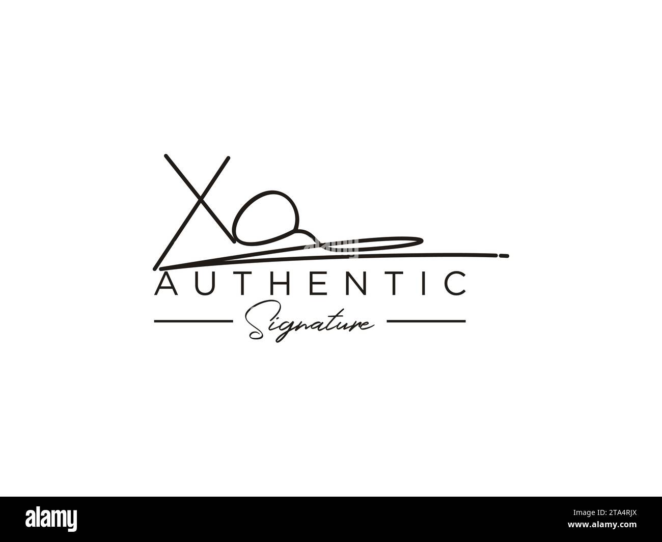 XO Signature Logo Template Vector. Stock Vector