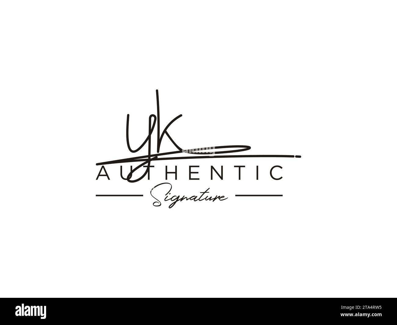YK Signature Logo Template Vector Stock Vector Image & Art - Alamy