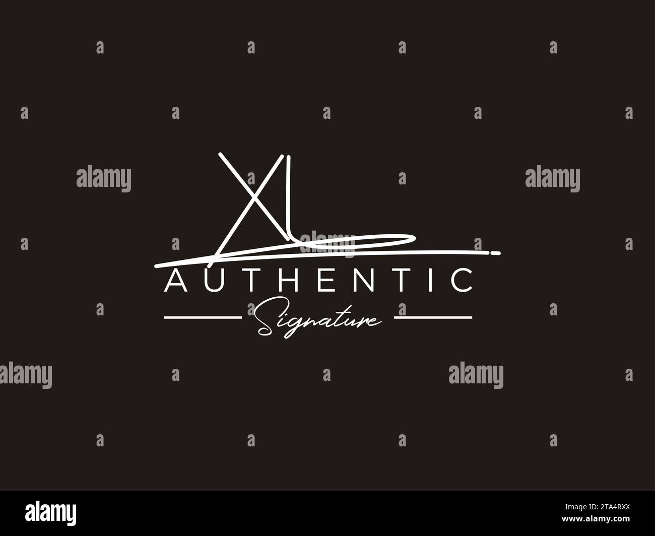 XL Signature Logo Template Vector Stock Vector Image & Art - Alamy