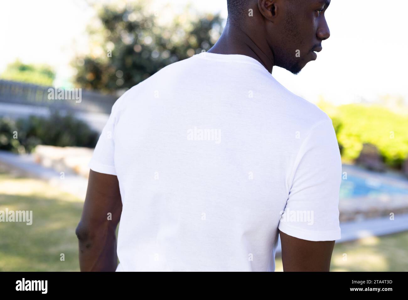 Rear view man white hi-res stock photography and images - Alamy