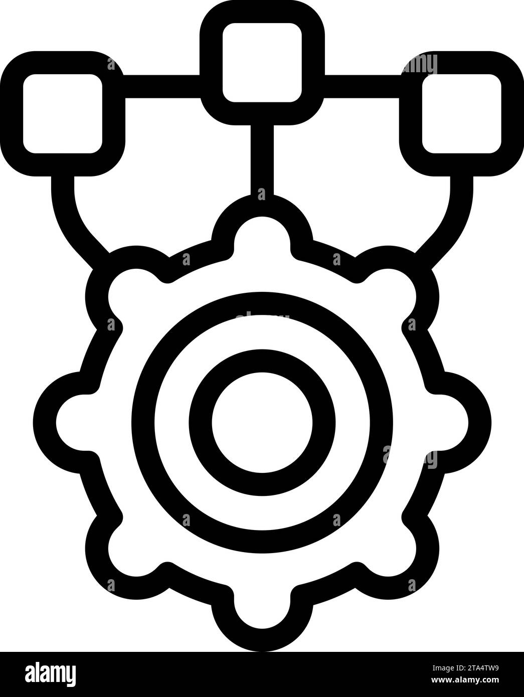 Gear integrity icon outline vector. Social core culture. Value scale