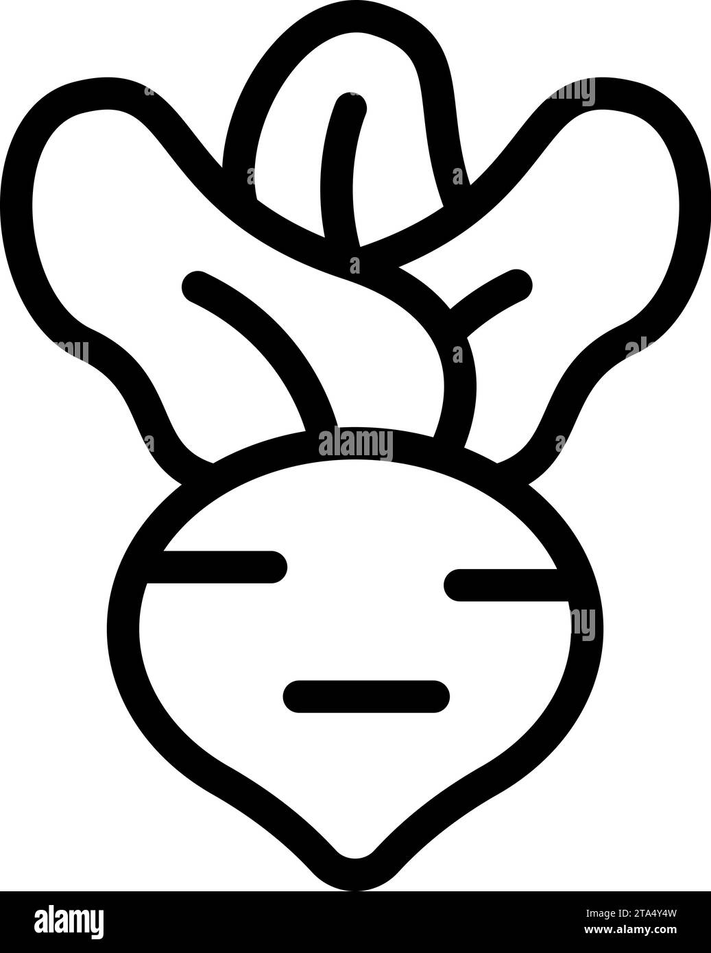 Crisp radish icon outline vector. Nourishing homegrown plant. Healthy