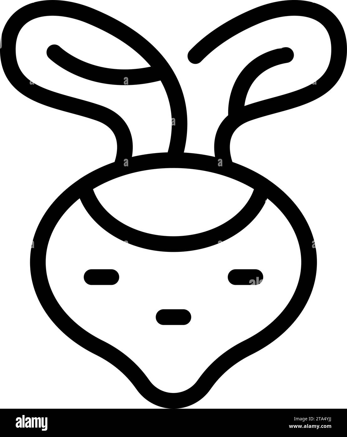 Turnip root icon outline vector. Nutritional rich vitamin. Raw edible