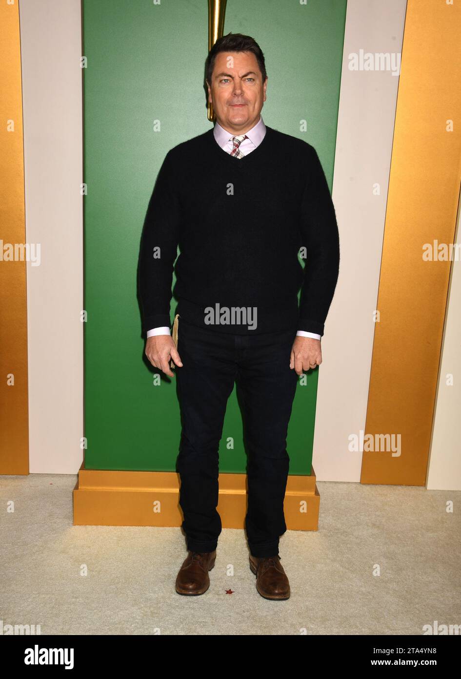 Los Angeles, Ca. 28th Nov, 2023. Nick Offerman at the LA Premiere of Candy Cane Lane at Regency Village Theater in Los Angeles, California on November 28, 2023. Credit: Jeffrey Mayer/Jtm Photos/Media Punch/Alamy Live News Stock Photo