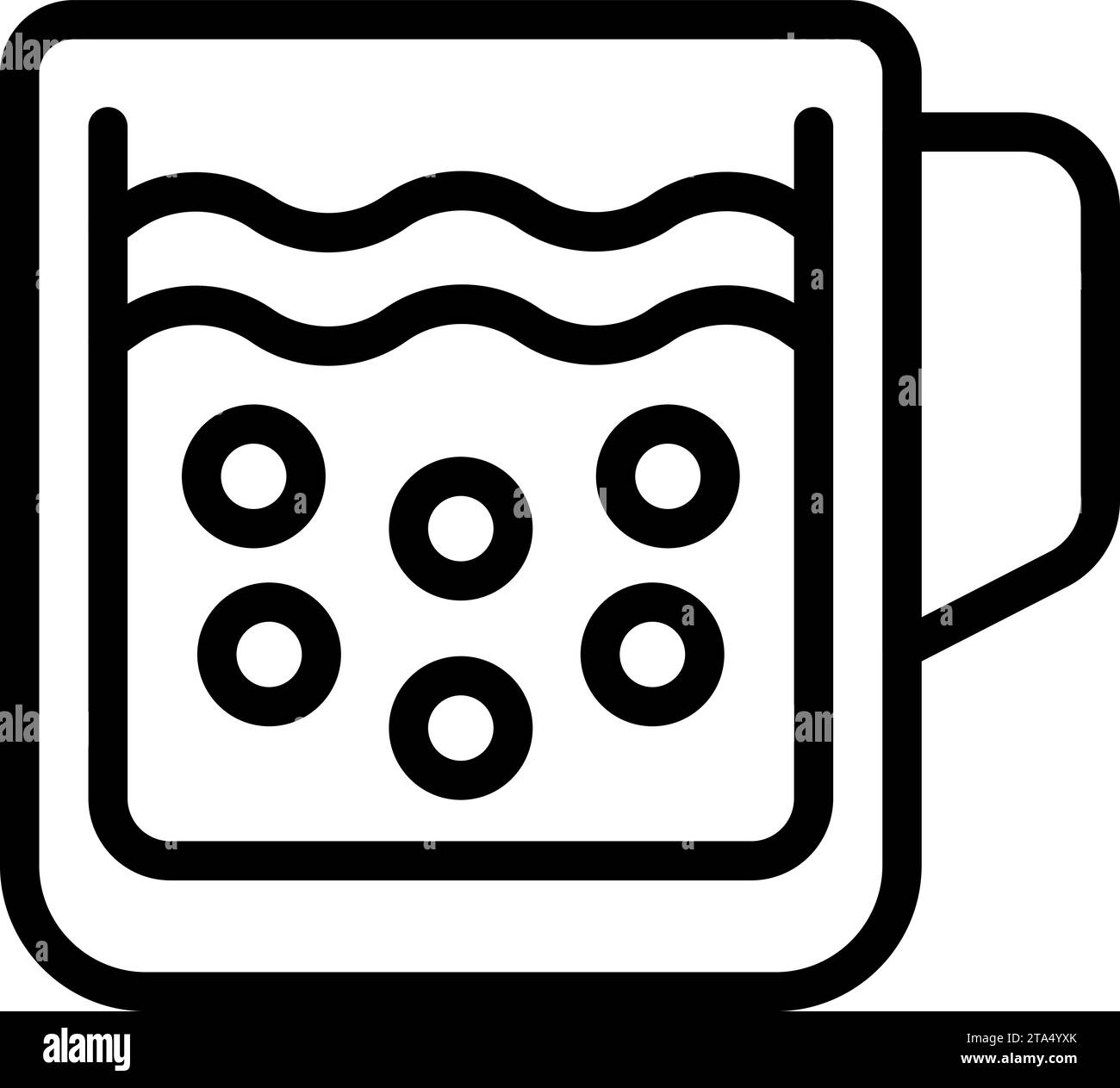 Bubble tea container icon outline vector. Tapioca pearls tea. Milky tea
