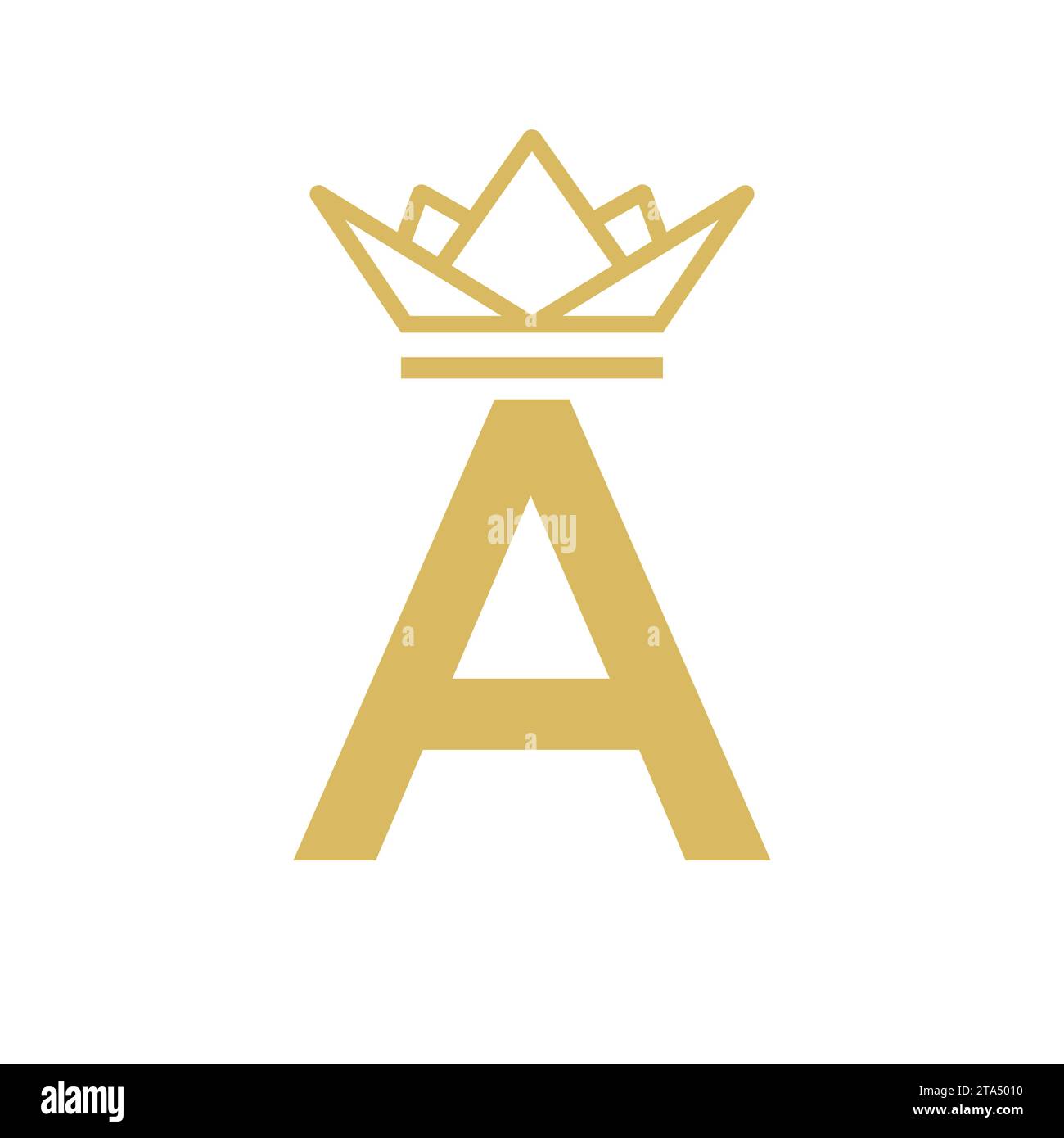 Initial Letter A Crown Logo. Crown Logo for Beauty, Fashion, Star, Elegant, Luxury Sign Stock Vector