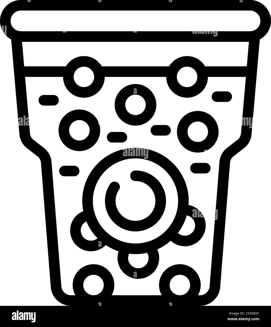 Asian bubble tea icon outline vector. Tapioca pearls concoction. Taiwanese smoothie drink Stock Vector