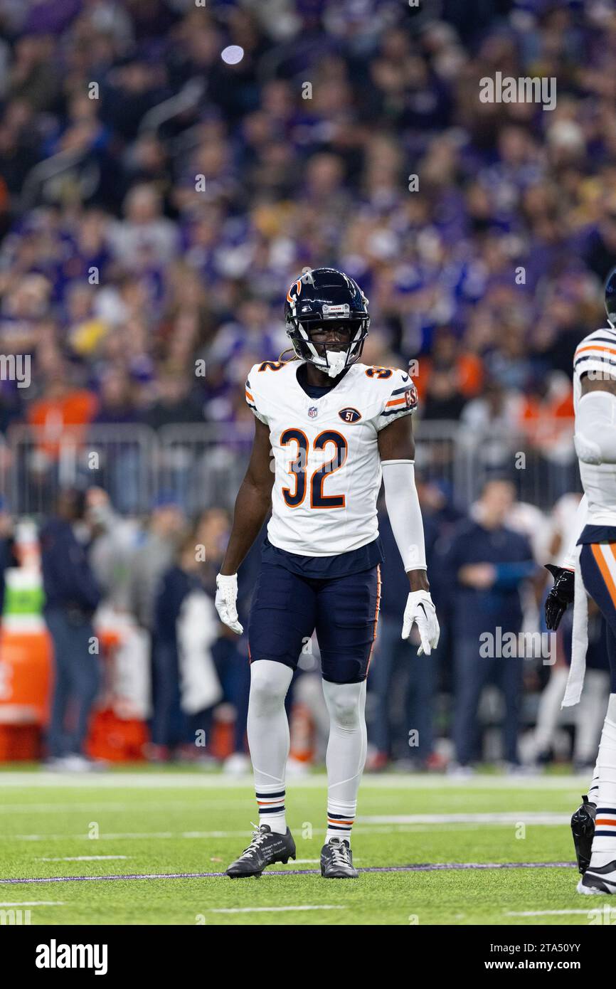 Chicago Bears cornerback Terell Smith (32) in between plays during the ...