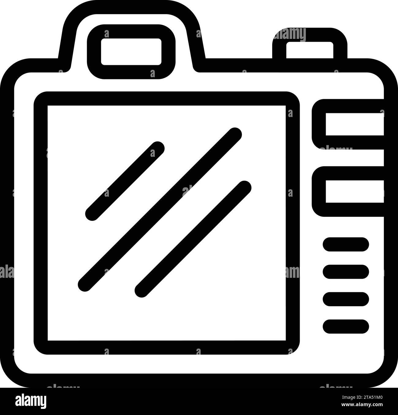 Photo camera screen icon outline vector. Capturing photo images ...