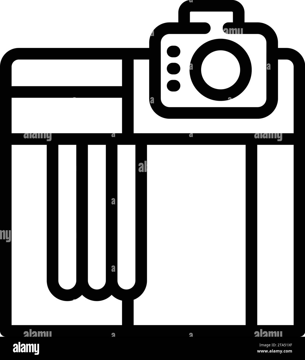 Film camera device icon outline vector. Taking content photos ...