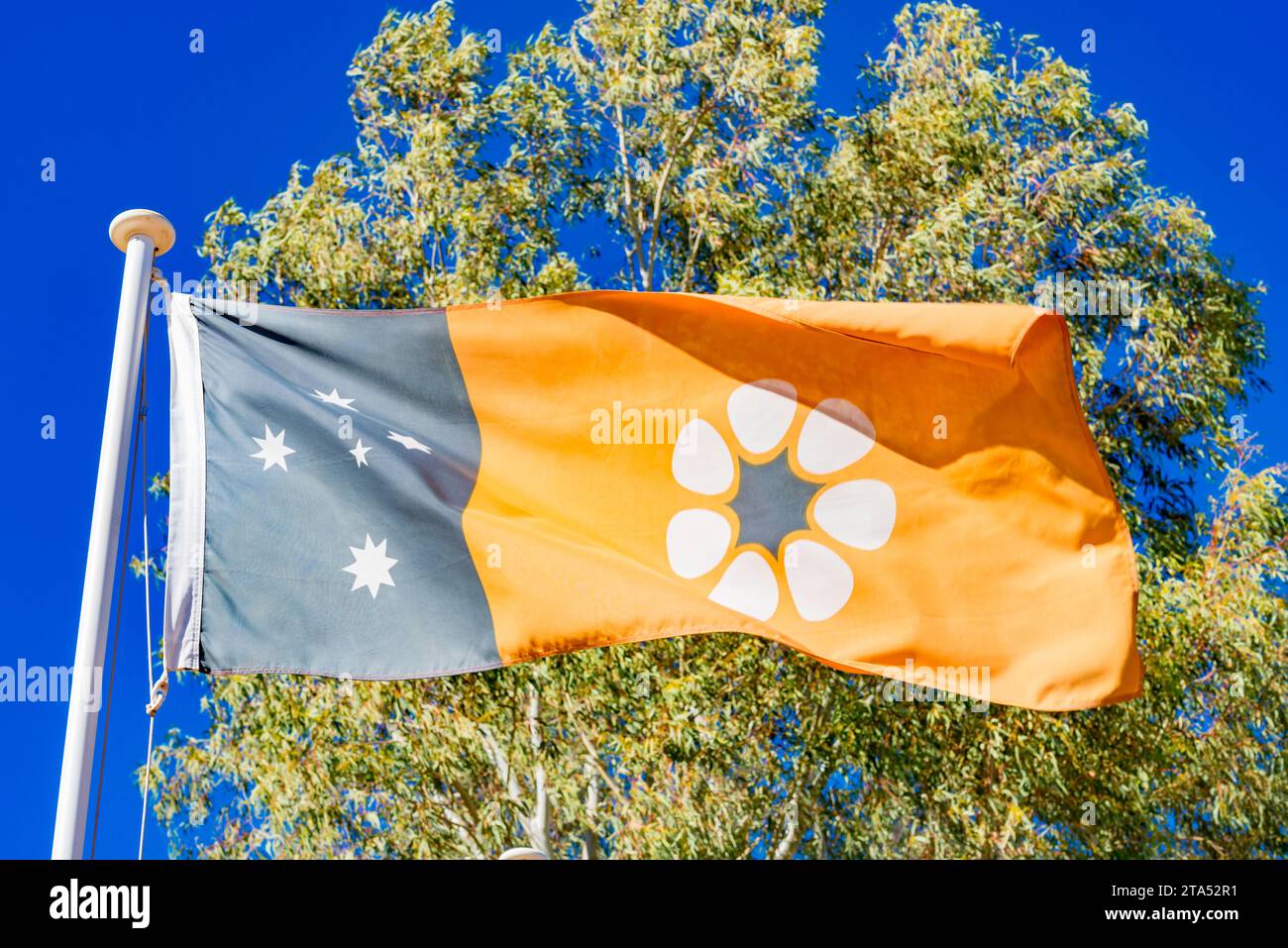 The Northern Territory State Flag, 3 official colours, black, white and
