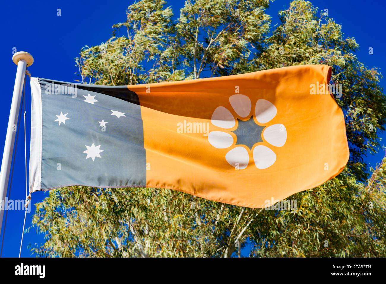 The Northern Territory State Flag, 3 official colours, black, white and
