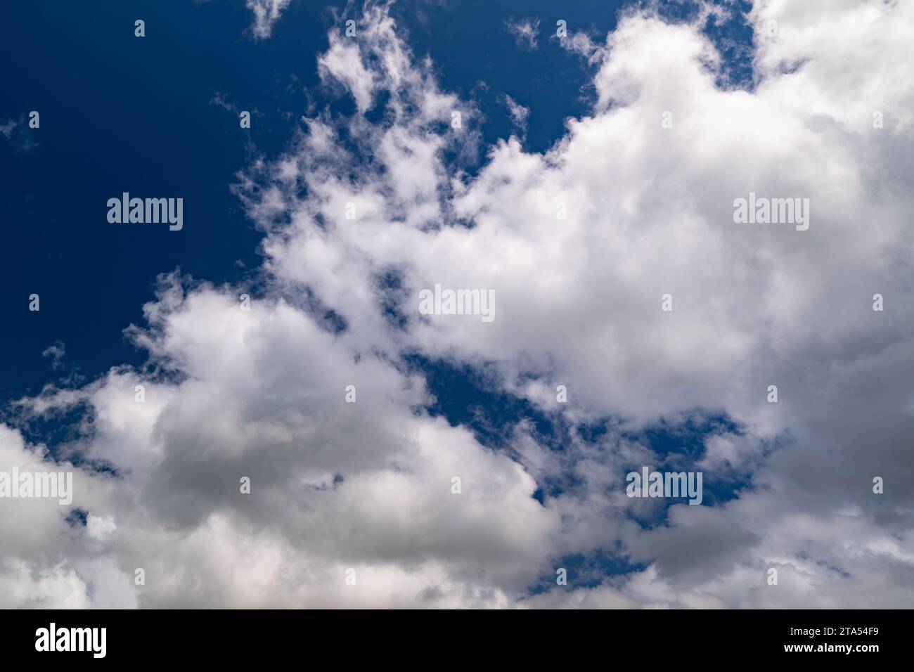 Beautiful blue sky white clouds nature environment background Stock ...