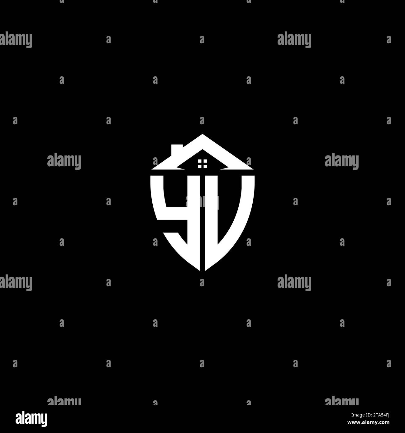Yv Yv modern logo Black and White Stock Photos & Images - Alamy