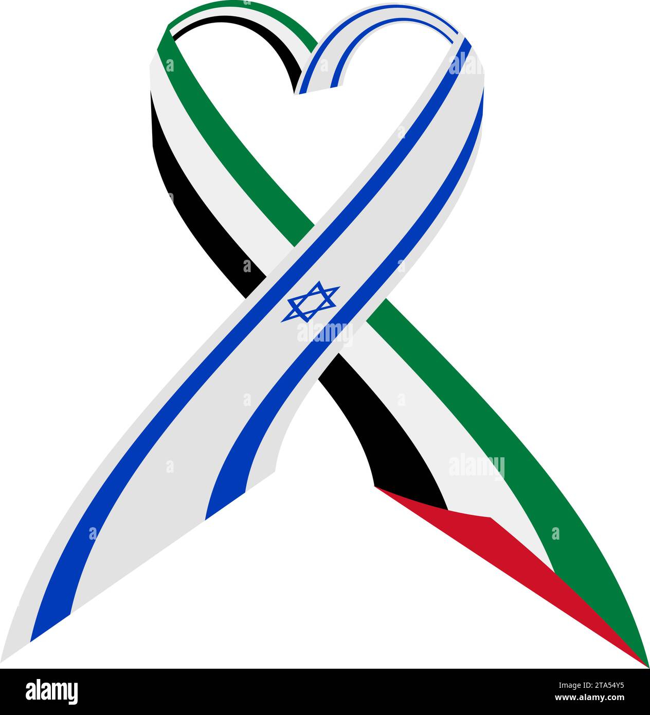 israel and palestine peace ribbon Stock Vector Image & Art - Alamy