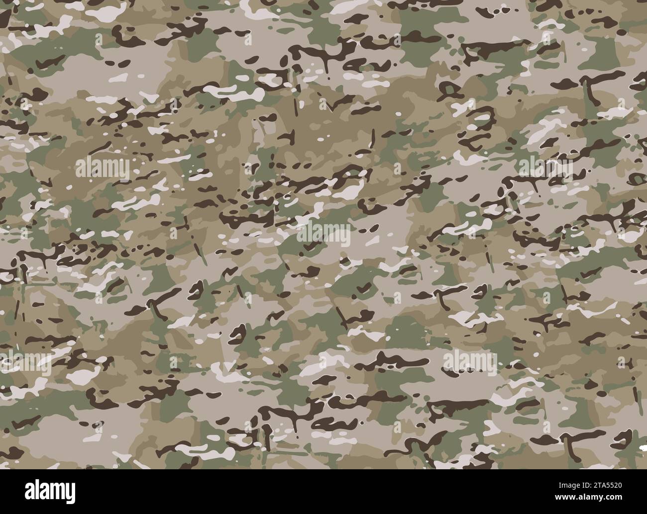 Military Multicam Camouflage Pattern Vector Stock Vector