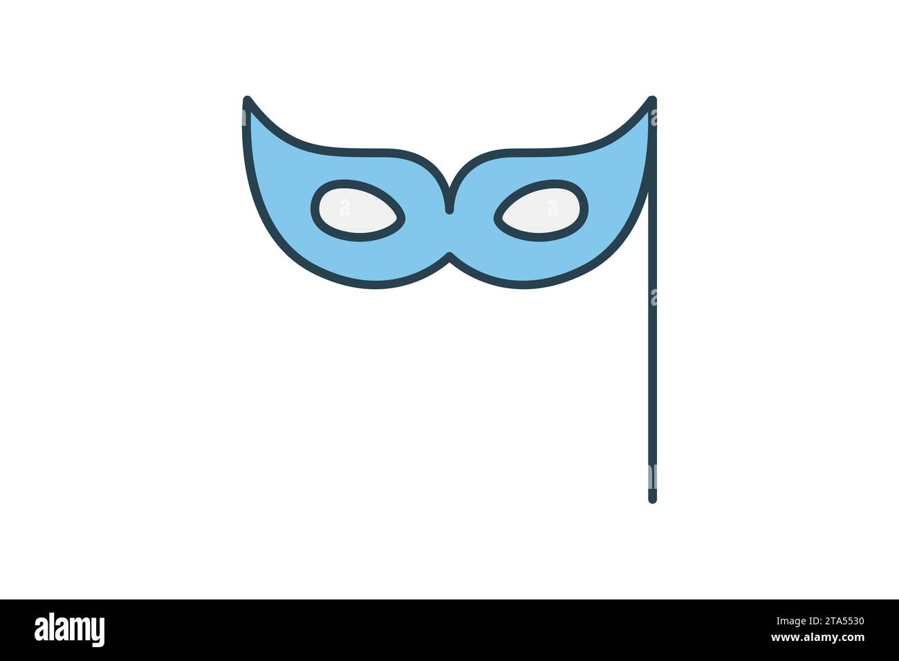 eye mask icon. icon related to party. flat line icon style. simple vector design editable Stock Vector