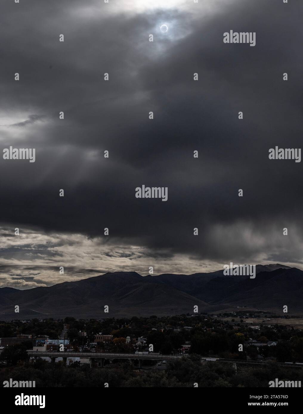 Winnemucca, United States. 14th Oct, 2023. The 2023 annular eclipse
