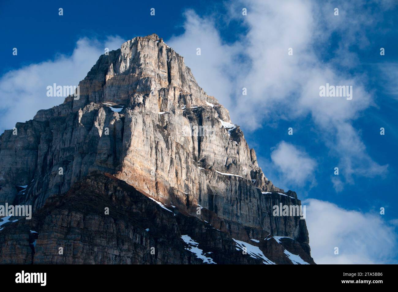 Pinnacle Mountain from Larch Valley, Banff National Park, Alberta, Canada Stock Photo