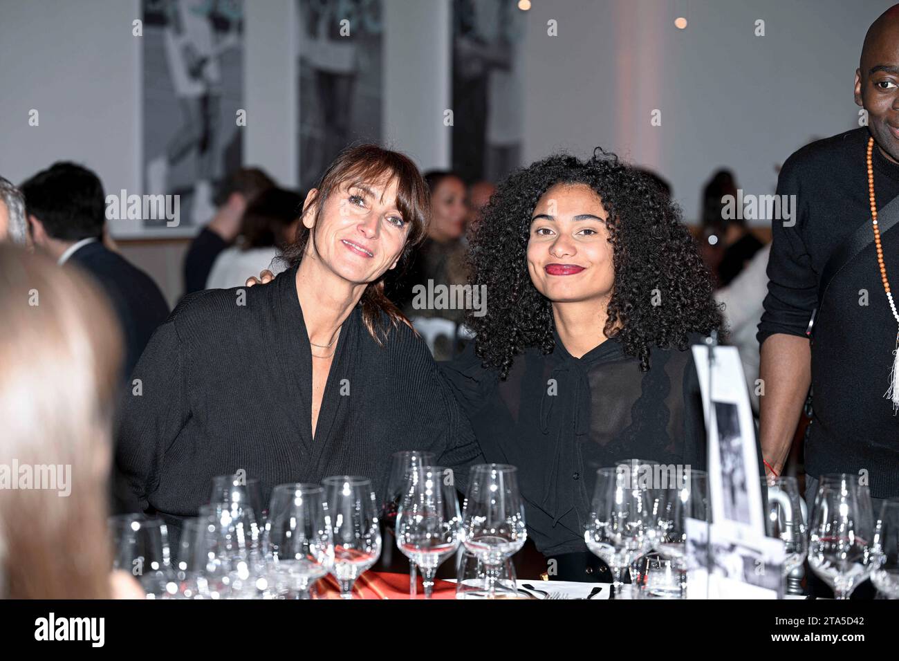 Paris, France. 28th Nov, 2023. Elodie de Fautereau and Eve Yema Wembanyama mother and sister of